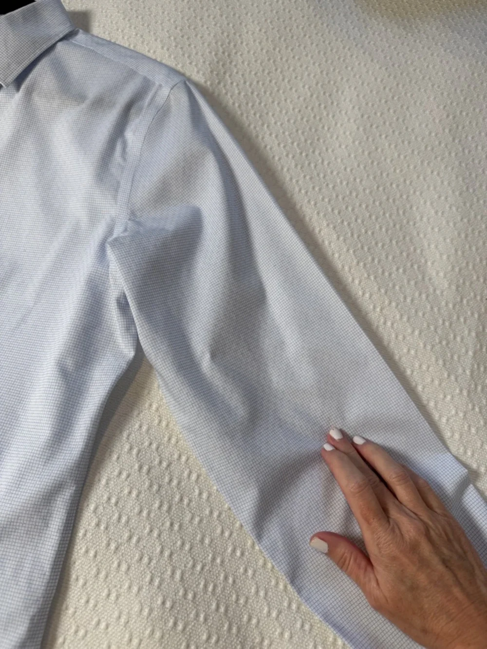 Banana Republic Light Blue Textured Men's Dress Shirt Medium